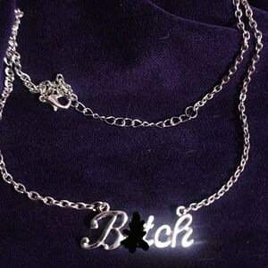 Brand New Sterling Silver Script Pendant Necklace